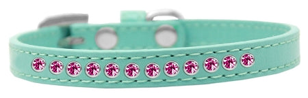 Dog, Puppy & Pet Fashion Collar, "Bright Pink Crystal Rimsets"