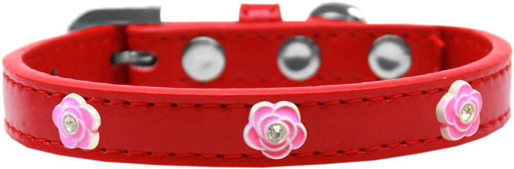 Dog, Puppy & Pet Widget Fashion Collar, "Bright Pink Roses"