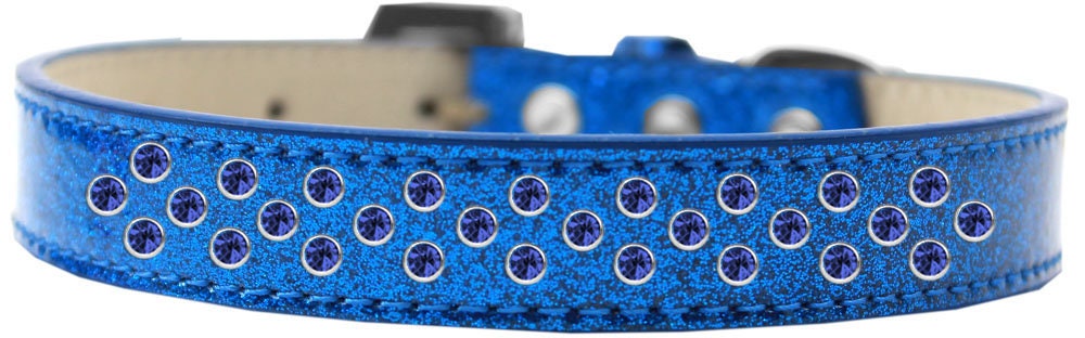 Dog, Puppy & Pet Ice Cream Collar, "Blue Crystal Rimsets Sprinkles"