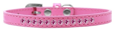 Dog, Puppy & Pet Fashion Collar, "Bright Pink Crystal Rimsets"