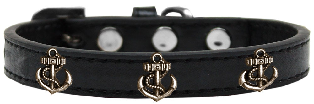 Dog, Puppy & Pet Widget Fashion Collar, "Bronze Anchor"
