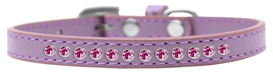 Dog, Puppy & Pet Fashion Collar, "Bright Pink Crystal Rimsets"