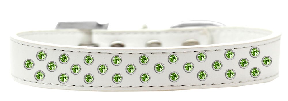 Dog, Puppy & Pet Fashion Collar, "Lime Green Crystal Sprinkles"