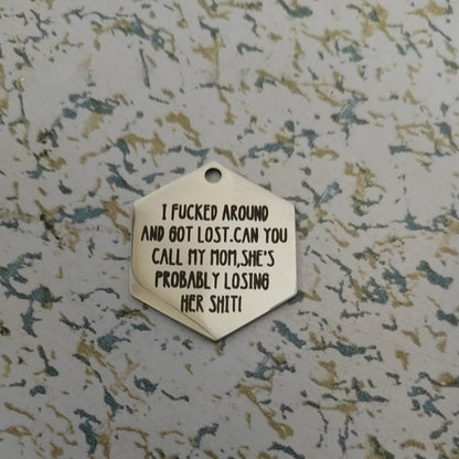 Funny Metal Dog Tag Stainless Steel Marking
